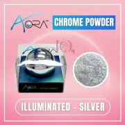 Aora Chrome Powder Illuminate Unicorn 1g Jar Shiny Mirrored Effect - Silver