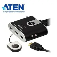 在飛比找蝦皮購物優惠-ATEN 2埠USB HDMI KVM多電腦切換器 CS69