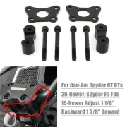 For Can-Am Spyder RT RTs F3 F3s CNC Aluminum Raised Handlebar Kit Black