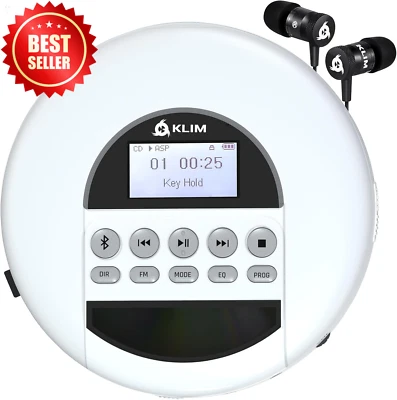 Nomad Portable CD Player Walkman, FM Radio, MP3, Bluetooth, TF Card, Includes He