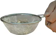 Pasta Strainer - Fine Mesh Strainer with Sturdy Handle Grip - Oil Strainer for Kitchen Cooking and Frying Spaghetti, Pasta, Noodle,