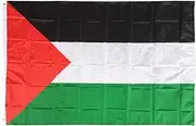 Yardwe Palestine Flag 90x150cm Palestine National Flag Foldable Country Flags Garden Flag Banner Stick Flags for Party Festival Outdoor Indoor Decoration