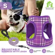 Dog Harness and Leash Set Soft Mesh Adjustable Pet Puppy Reflective Chest Strap
