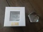OLEG CASSINI Crystal Diamond PENTAGON CLEAR PAPERWEIGHT EX