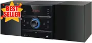 15W Hi-Fi Bluetooth System, FM Radio, CD/DVD/MP3, USB, Compact Home Audio