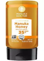Raw Manuka Honey, Squeezy MGO35+, 10.58 Oz, Certified 100% Pure New Zealand Hone