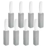 8pcs Pumice Stone Toilet Bowl Cleaner with Handle for Hard Water Mark,White,Gray