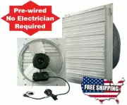 12 16 20 24 inch Exhaust Fan Shutter Wall HVAC Attic Fans Garage Barn Ventilator