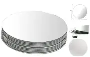 Set of 12 Round Mirror Trays, 10 Inch Glass Mirrors Candle Plate Large Circle