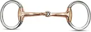 Colorado Saddlery Copper Mouth Eggbutt Snaffle Bit for Horses - 5" Medium Thick Copper Snaffle Mouth Western Horse Bit - 3" Stainless Steel Dees - Horse Mouthpiece for Younger or Trained Older Horses