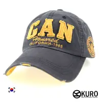 在飛比找蝦皮商城優惠-KURO-SHOP韓國進口深灰色CAN老帽棒球帽布帽