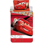 Disney Cars Lightning McQueen Red Quilt Cover Set - Single Bed Size
