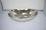 Southern Living Silver Hammered Oval Decorative Bowl #L-F2BWL113 NIB