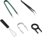 Set of 5pcs Keyboard Cleaning Tools, Keycap Remover Key Switch Puller Keycap Puller Kit with Keycap Tweezers for Hot Swappable Mechanical Keyboards