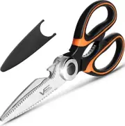 Kitchen Shears Sharp Scissors Stainless Steel Meat Chicken Professional BBQ New