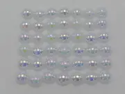 2000 White Luster AB Acrylic Round Half Pearl 4mm FlatBack Beads Scrapbook Craft