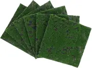 TOBBOMEY 6pcs Artificial Moss Realistic Fake Grass Mat for DIY Micro Landscape Planter Decoration Durable Indoor Greenery for Succulent Arrangements