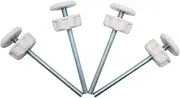 Baby Gate Guru Extra Long M8 (8mm) Spindle Rods for Pressure Mounted Baby and Pet Safety Gates 4 Pack Replacement Set (8mm, White)