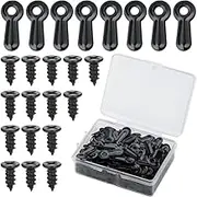 200 Pcs Picture Frame Turn Button Fasteners Set, Metal Picture Frame Hardware Backing Clips with 100 Pieces Screws for Hanging Pictures, Craft, Photos by DACUAN (Black)