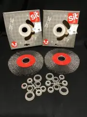 2 x SITBRUSH Crimped Wire Wheel Brush - Bench Grinder – 9072 – 4202 – 200 x 23mm