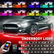 4X 5050 SMD Pods RGB LED Rock Light Kit Underbody Glow Neon Lamp Bluetooth IP68
