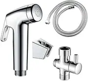 4PCS Bidet Douche Toilet Spray Set Shattaf Shower Head Hose Sprayer Kit Hand Kit Bidet Sprayer for Toilet, Handheld Cloth Diaper Sprayer, Bathroom Sprayer Kit Spray Attachment with Hose