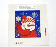 Needlepoint Lee Hand Painted Canvas Featuring a Snow Man Face New