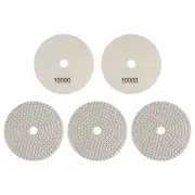 5pcs 5-Inch Grit 10000 Diamond Polishing Pads Wet/Dry for Stone Concrete Marble