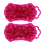 2Pcs Silicone Body Scrubber Exfoliating Head Bath Shower Scrubber Brush Scalp