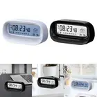 Compact Desk Digital Alarm Clock Large Display Date Time