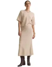 [Oxford] Lisa Alpaca Blend Skirt in Camel