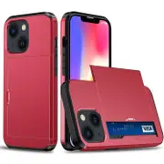 For iPhone 15 Case, Card Slot Shielding Cover, Red