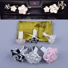 2Pcs Rhinestone Flower with Clip Car Air Vent Perfume Freshener Oil Diffuser ut