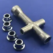 TAMIYA MONSTER BEETLE 4mm NUT & WRENCH 50038 19805557 SUPER SHOT TRACTOR TRUCK
