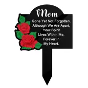 Mom Memorial Stake Markers for Cemetery Grave Sympathy Acrylic Plaque for Out...