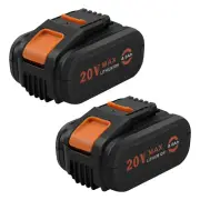 2Pcs 20V 8Ah Li-ion Battery for Worx WA3551 WA3551.1 WA3553 WA3641 WA3572 WX386