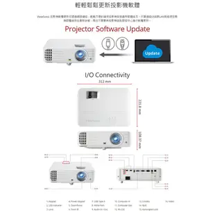 ViewSonic PG706HD 4000 流明1080p 商用投影機 公司貨保固3年