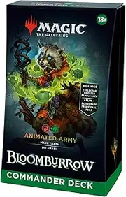 Magic: The Gathering Bloomburrow Commander Deck - Animated Army (100-Card Deck, 2-Card Collector Booster Sample Pack + Accessories) (English Version)