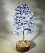 LAPIS LAZULI STEP STYLE GEMSTONE CHIP TREE WITH 300 STONES CRYSTAL TREE OF LIFE