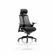 Dynamic KC0103 Flex Task Operator Chair with Arms and Headrest - Black