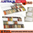 4×Seasoning and Spice Rack Plastic Spice Drawer Organizer 4 Tier for Jars Packet