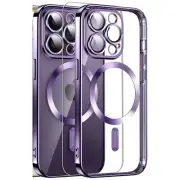 NWT ~ Clear Purple Magnetic iPhone 14 Pro Max Silicone Cover Slim Thin Case