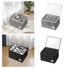 Shoe Organizer with Clear Lid Storage Container for Underbed Cabinet Sandals
