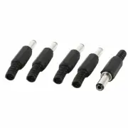 5 Pcs 5.5mmx2.5mmx14mm Male Adapter DC Plug Connectors DIY with Shrinkle Tube