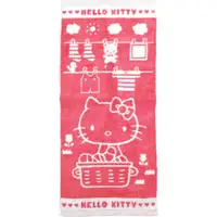 在飛比找蝦皮商城優惠-【Sanrio三麗鷗】凱蒂貓曬衣服雙色提花毛巾 33x76c