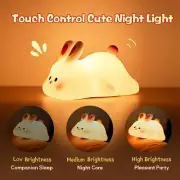 Silicone Bunny Plush Touch & Tap Night Light