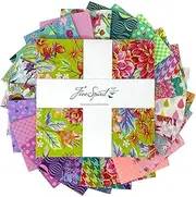 Tula Pink Untamed 10"" Squares 42 10-inch Squares Layer Cake FreeSpirit Fabrics, Assorted, FB610TP.UNTAMED