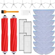 Accessories Kit for Xiaomi Roborock S7 4 Filter, 2 Roller Brush, 6 Side Brush,2 Yellow&White Brush and 8 Cloth Mop Pads for Roborock S7 S7+,T7S T7S Plus