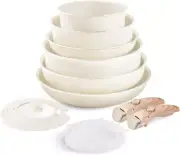 Nonstick Cookware Set - YIIFEEO Stackable Pots and Pans Set Detachable Handle Ca