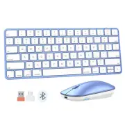 Wireless Bluetooth Keyboard and Mouse for Mac, Multi Device Quiet Slim Rechar...